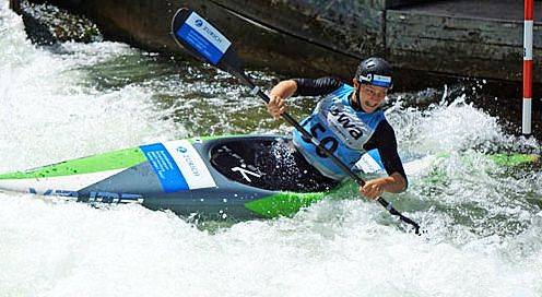 Ulf Jung beim Kanuslalom am Eiskanal Augsburg