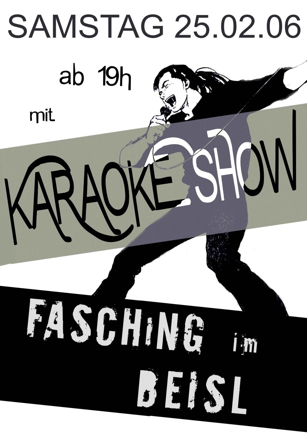 Fasching im Beisl — Karaoke-Show Flyer 2006
