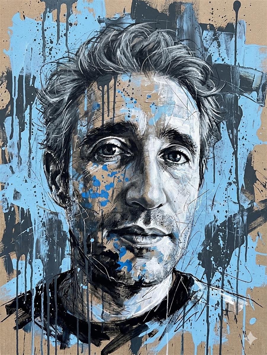 GenAI Kunstwerk — Porträt im Street-Art-Stil